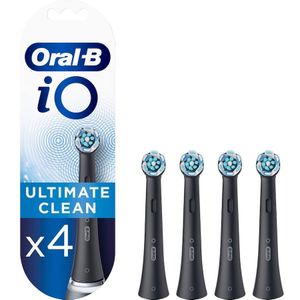 Oral-B iO Ultimate Clean Brossettes Noires, Noir, 4 Unité (Lot de 1)