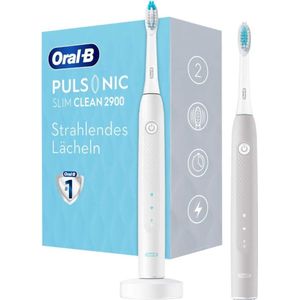 Braun Oral-B OralB Toothbrush Pulsonic Slim Clean 2900 with 2nd handle white grey (305354)