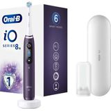 Oral-B iO Series 8N Elektrische tandenborstel, oplaadbaar, met 1 handvat kunstmatige intelligentie, paars, 1 borstel en 1 reistas