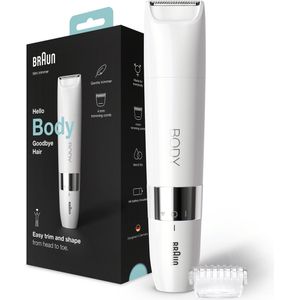 Braun Body Mini tondeuse voor dames en heren, precisielichaam, snel en eenvoudig, Wet & Dry-technologie, met maaikam, ideaal voor bewegingen, BS1000