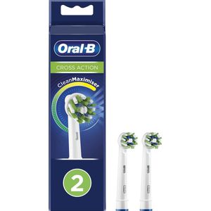 Oral-B CrossAction - Met CleanMaximiser-technologie - Opzetborstels - 2 Stuks