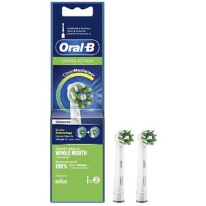 Oral-B CrossAction Clean Maximiser Brush Heads 2 stuk(s) Wit