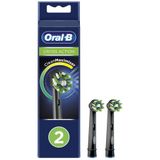 Oral-B CrossAction - Met CleanMaximiser-technologie - Opzetborstels - Zwart - 2 stuks