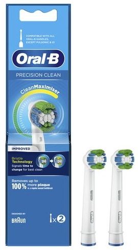 Oral-B Precision Clean - Met CleanMaximiser-technologie - Opzetborstels - 2 Stuks