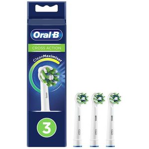 Oral-B CrossAction 80338444 opzet borstel 3 stuk(s) Wit