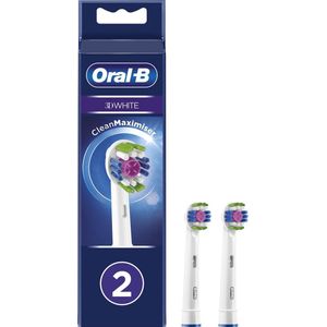 Oral-B 3D White - Met CleanMaximiser-technologie -  Opzetborstels - 2 Stuks