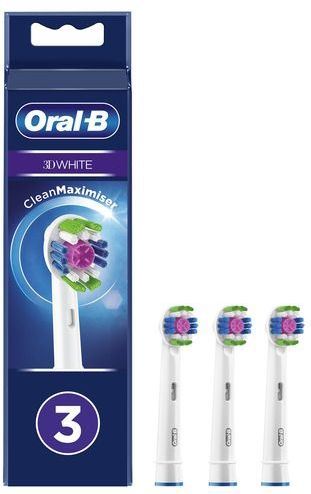 Oral-B 3D White - Met CleanMaximiser-technologie - Opzetborstels - 3 Stuks