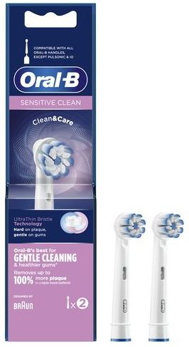 Oral-B Sensitive Clean - Met CleanMaximiser-technologie - Opzetborstels - 2 Stuks