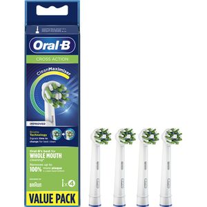 Oral-B CrossAction Opzetborstel Met CleanMaximiser-technologie, Verpakking Van 4 Stuks