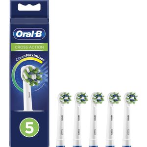 Oral-B CrossAction opzetborstel voor elektrische tandenborstels met cleanmiser-technologie, 5 stuks