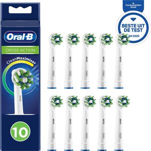 Oral-B CrossAction - Met CleanMaximiser-technologie - Opzetborstels - 10 Stuks