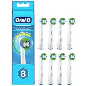 Oral-B Precision Clean Elektrische tandenborstelkoppen, 8 stuks, met CleanMaximise-technologie, verwijdert tot 100% meer tandplak in wit