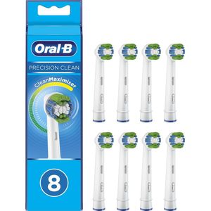 Oral-B Precision Clean vervangende borstels voor elektrische tandenborstel met CleanMaximiser-borstelharen voor optimale tandverzorging, 8 stuks