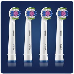 Oral-B 3D White - Met CleanMaximiser-technologie -  Opzetborstels - 4 Stuks