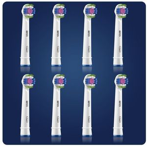 Oral-B 3D White 80339420 opzet borstel 8 stuk(s) Wit