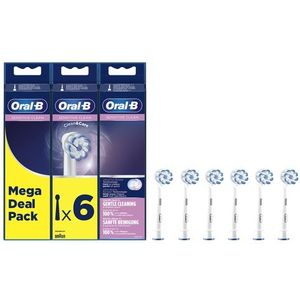 Oral-B Sensitive Clean 80339506 opzet borstel 6 stuk(s) Wit