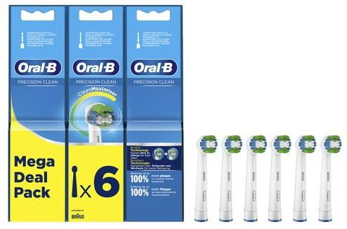 Oral-B Precision Clean - Met CleanMaximiser-technologie - Opzetborstels - 6 Stuks