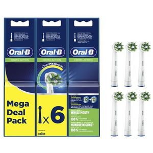 Oral-B CrossAction 80339534 opzet borstel 6 stuk(s) Wit