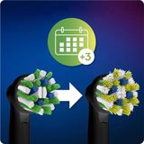 Oral-B CrossAction Vervangende Opzetborstels - Zwart - 3 Stuks