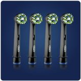 Oral-B CrossAction - Met CleanMaximiser-technologie - Opzetborstels - Zwart - 4stuks