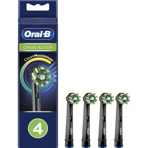 Oral-B CrossAction - Met CleanMaximiser-technologie - Opzetborstels - Zwart - 4stuks