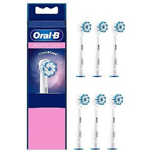 Oral-B Sensitive Clean vervangende borstelkoppen voor elektrische tandenborstel, 6 stuks
