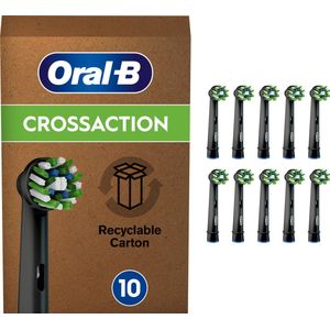 Oral-B CrossAction - Met CleanMaximiser-technologie - Opzetborstels - Zwart - 10 stuks