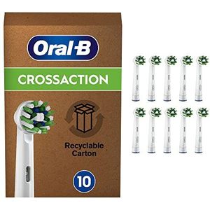 Oral-B Cross Action Clean Maximiser vervangende opzetborstels voor elektrische tandenborstel, speciale brievenbusgrootte, 10 stuks