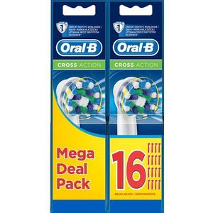 Oral-B CrossAction 81731207 opzet borstel 16 stuk(s) Wit
