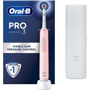Oral-B Pro 3 - Elektrische Tandenborstel - Roze - 3 Modi - Inclusief 1 3D Tandenborstelkop en Reiskoffer