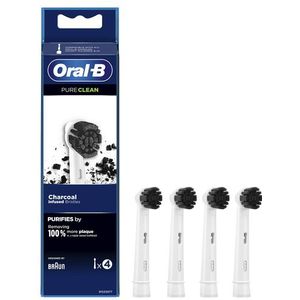Oral-B Pure Clean Opzetborstel - Houtskool - 4 Stuks