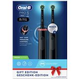 Oral-B Pro 3 3900 - Elektrische Tandenborstels - Duoverpakking - Grijs - Inclusief 2 Handvatten en Oplader