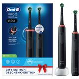 Oral-B Pro 3 3900 - Elektrische Tandenborstels - Duoverpakking - Grijs - Inclusief 2 Handvatten en Oplader