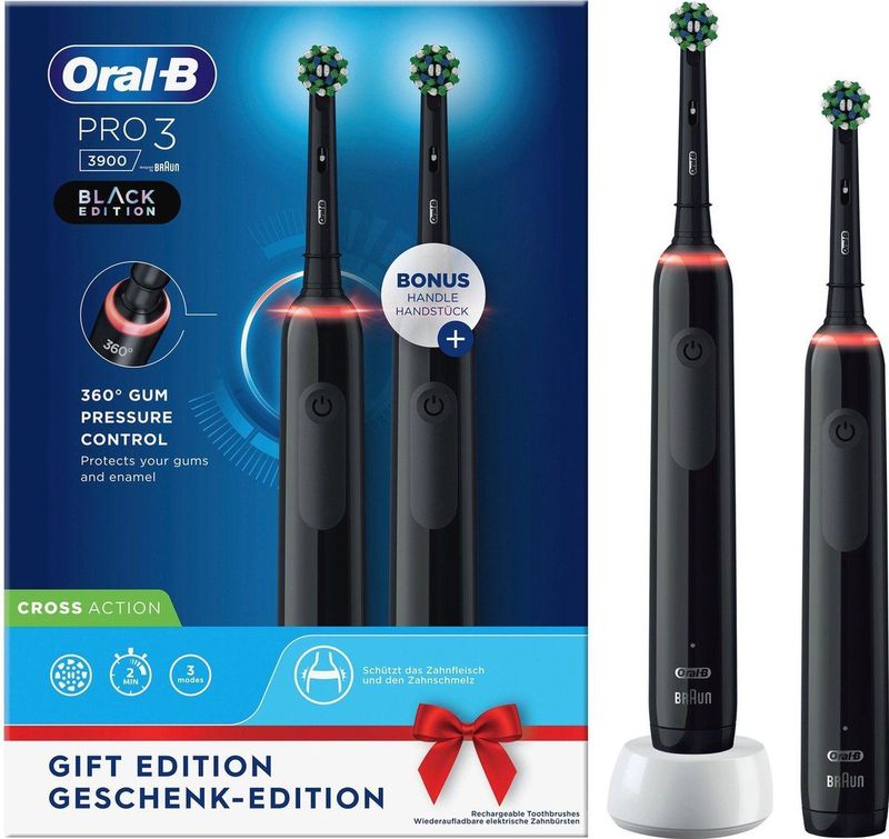 Oral-B Pro 3 3900 - Elektrische Tandenborstels Duoverpakking