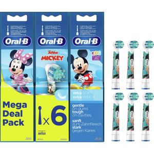 Oral-B Kids Mickey Opzetborstels Voor Elektrische Tandenborstel, 6 Opzetborstels