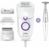 Braun Silk-épil 5-825 - Epilator Voor Beginners met Snoer - Scheerkop - Trimmeropzetstuk - Bikinistyler