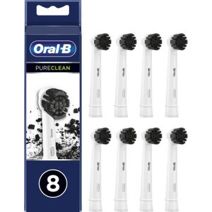 Oral-B Pure Clean Elektrische tandenborstel, verpakking van 8 stuks, geschikt voor sleuven, wit