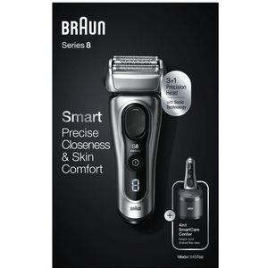 Braun Series 8 8457cc Wet&Dry Scheerapparaat met scheerblad Trimmer Zwart, Grijs