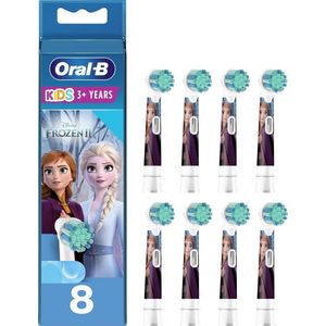 Oral-B Kids Reserveborstels voor elektrische tandenborstel, speciaal brievenbusformaat, 8 stuks, kinderen vanaf 3 jaar, editie Frozen 2