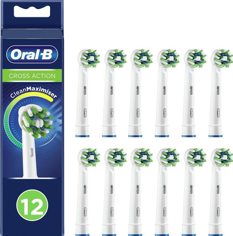 Oral-B Pro Cross Action - Opzetborstels - Met CleanMaximiser Technologie - 12 Stuks