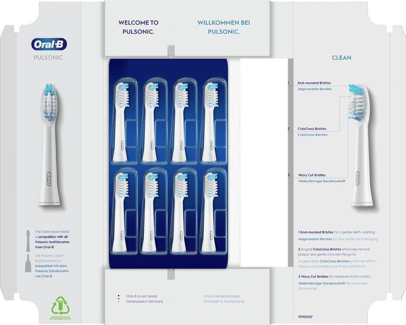 Oral B Opzetborstels Pulsonic Clean - 8 stuks