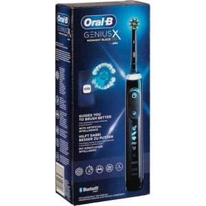 Oral-B Genius X elektrische tandenborstel, oplaadbaar, 1 zwarte handgreep met kunstmatige intelligentie, 1 vervangbare borstel