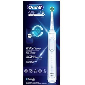 Oral-B Genius X - Wit - Elektrische Tandenborstel - Ontworpen Door Braun - 1 Handvat en 1 opzetborstel