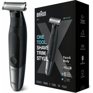 Braun Series XT5 XT5200 Elektrisch scheerapparaat, heroplaadbaar en hybride trimmer, voor gezicht en lichaam, met duurzaam lemmet en zwarte reistas, gereedschap voor 3 dagen baard, lijst, oksels