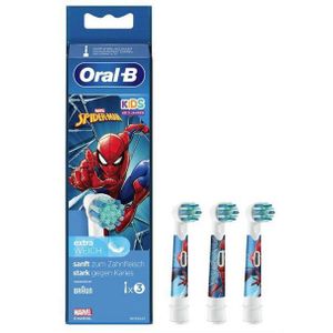 Oral-B - Elektrische Tandenborstel Opzetstukken - Spiderman - Zacht - 3 Stuks