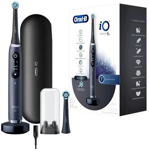 Oral-B iO 9N - Elektrische Tandenborstel - Zwart - Inclusief 2 Opzetborstels