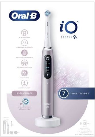 Oral-B - iO 9S - Elektrische Tandenborstel - Roze, Wit - Roterende-oscillerende