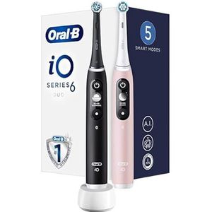 Oral B iO6 DUO Elektrische Tandenborstel Black & Pink Sand 2 st