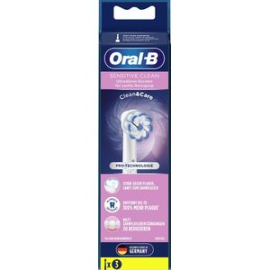 Braun Oral-B Sensitive Clean opzetborstel (Wit, 3 stuks)