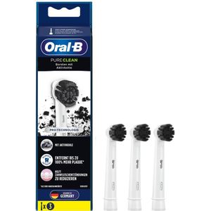 Oral-B Pure Clean Charcoal Opzetborstels - 3 stuks
